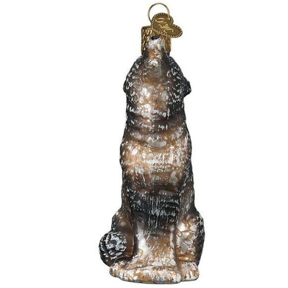 Old World Christmas Vintage Inspired Howling Wolf Holiday Ornament Glass - Picture 3 of 9
